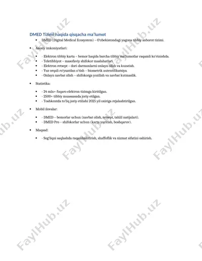 dmed tizimi — DOCX