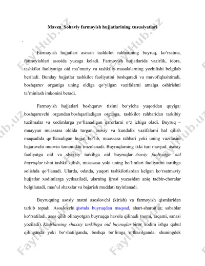 sohaviy farmoyish hujjatlarining xususiyatlari — DOCX