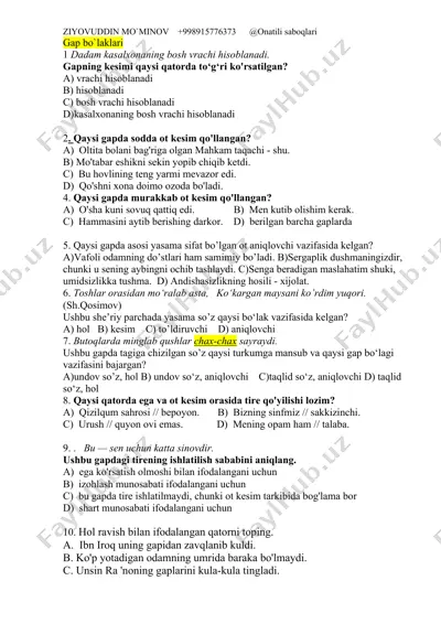 ot kesimlari — DOCX