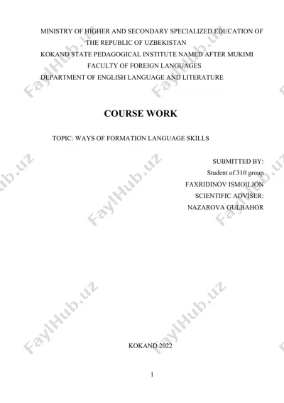 ways of formation language skills — DOCX