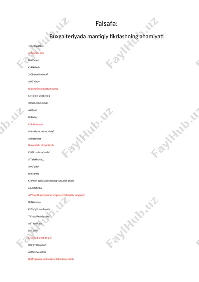 buxgalteriyada mantiqiy fikrlashning ahamiyati — DOCX