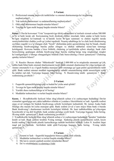 yuk tashish shartnomasi va undataraflarning majburiyatlari — DOCX