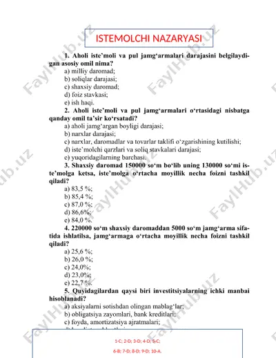 istemochi naariyasi savollar — DOCX