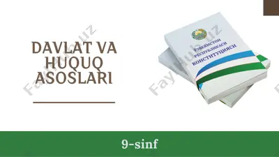 davlat va huquq asoslari 9-sinf 2-dars to‘liq — PDF