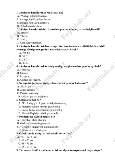 jámiyette hamshiranin' wazıypası — DOCX