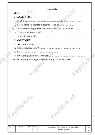 ishlab chiqarishning fizik-kimyoviy nazariy asoslari — DOCX