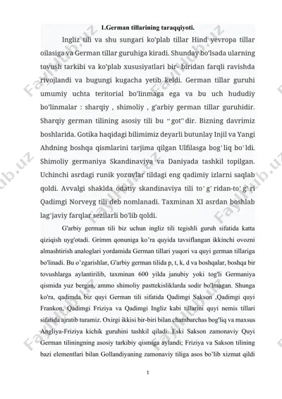 german tillarining taraqqiyoti — DOCX