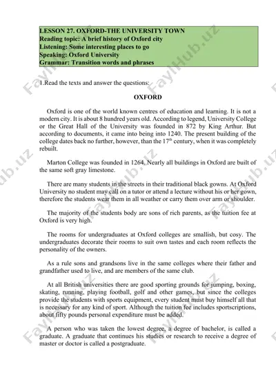oxford university — DOCX