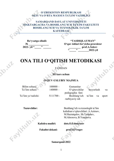 ona tili o‘qitish metodikasi — DOCX
