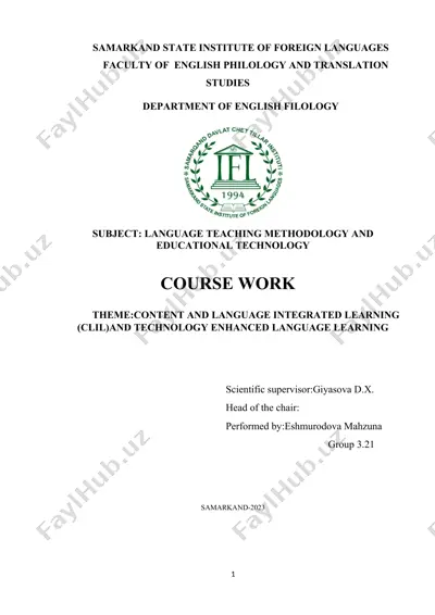 content and language integrated learning (clil) and technology enhanced language learning — DOCX