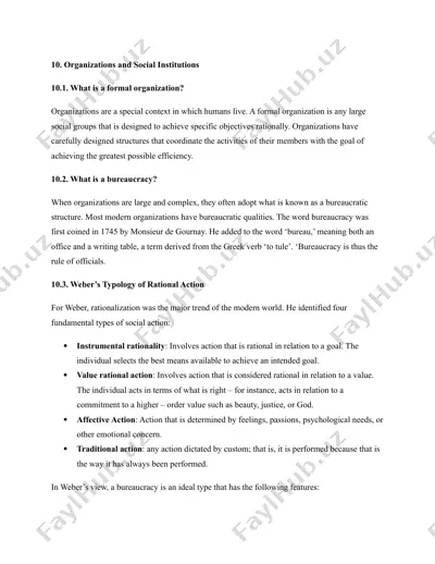 organizations and social institutions — DOCX