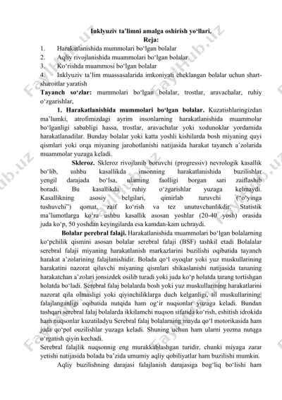 inklyuziv ta’limni amalga oshirish yo‘llari — DOCX