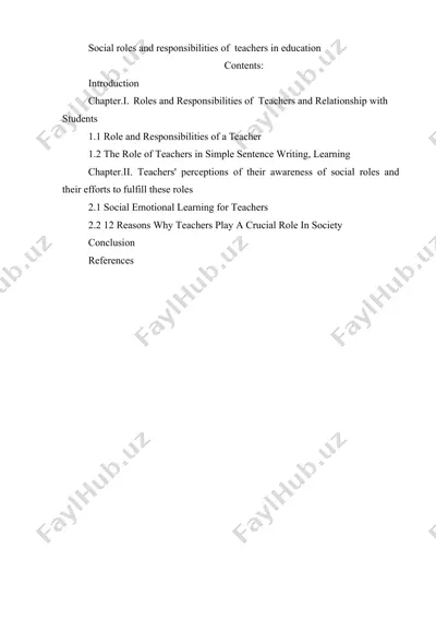 social roles and responsibilities of teachers in education — DOCX