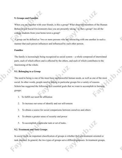 groups and families — DOCX