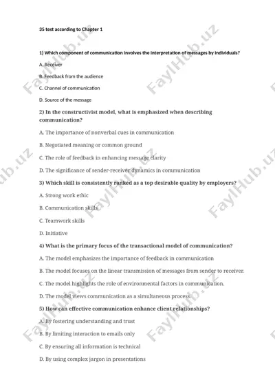 communication skills test — DOCX