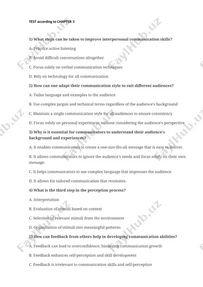 improving interpersonal communication skills — DOCX