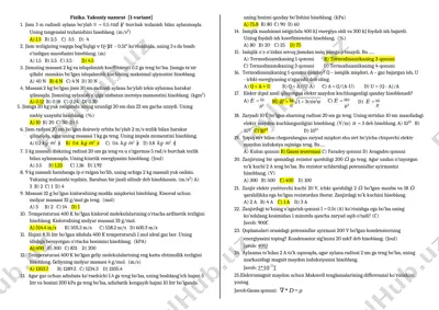 fizika. yakuniy nazorat [1-variant] — DOCX