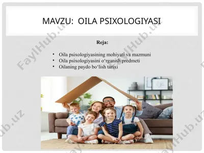 oila psixologiyasi — PPTX