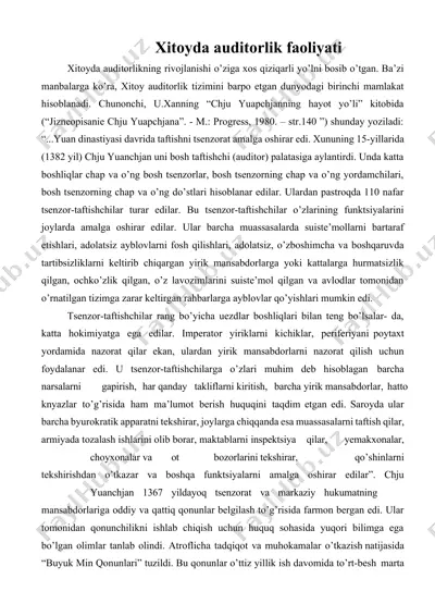 xitoyda auditorlik faoliyati — DOCX