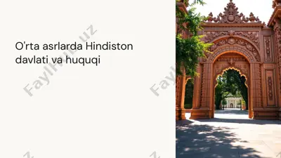 o'rta asrlarda hindiston davlati va huquqi — PPTX