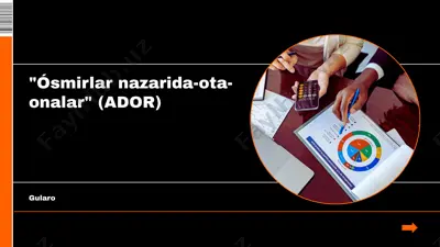 ósmirlar nazarida-ota-onalar (ador) — PPTX