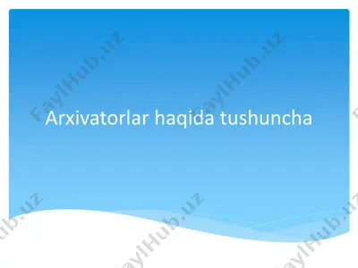 arxivatorlar — PDF