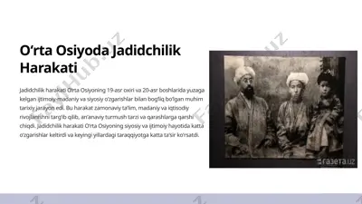 orta-osiyoda jadidchilik harakati — PPTX
