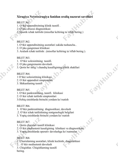 neyroxirugiya bilet №6 — DOCX