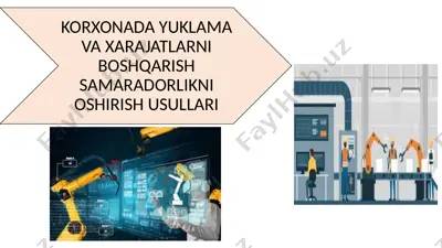 korxonada yuklamalar va xarajatlarni boshqarish samaradorligini oshirsh — PPTX