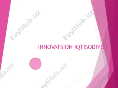 iqtisodiyotda innovatsion texnologiyalardan samarali foydalanish — PPTX