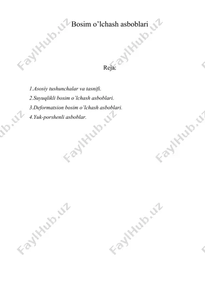 bosim o’lchash asboblari — DOC