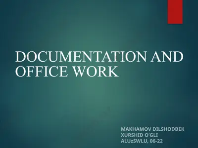 documentation and office work — PPTX