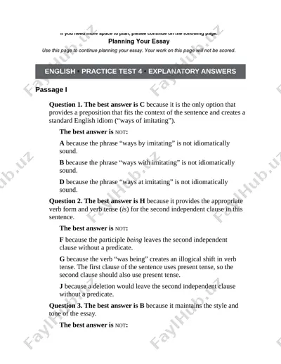 english • practice test 4 • explanatory answers — PDF
