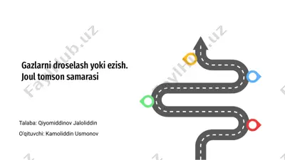 gazlarni droselash yoki ezish. joul tomson samarasi — PPTX