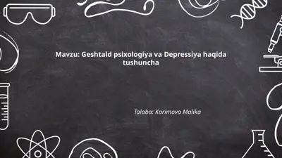 geshtald psixologiya va depressiya haqida tushuncha — PPTX