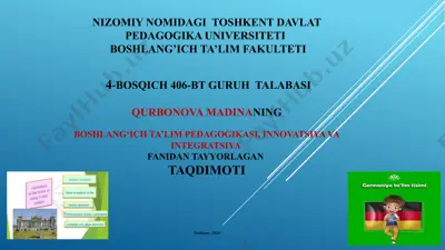 germaniyada boshlang‘ich ta’lim tizimi — PPTX