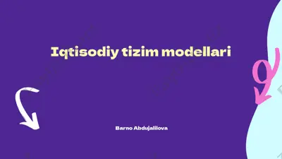 iqtisodiy tizim modellari — PPTX