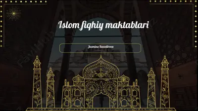 islom fiqhiy maktablari — PPTX
