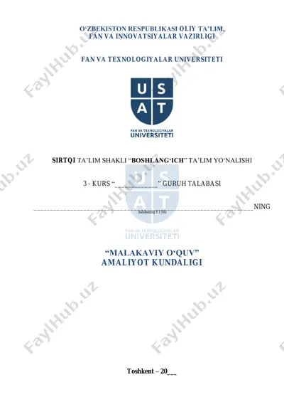 malakaviy o‘quv amaliyoti — PDF