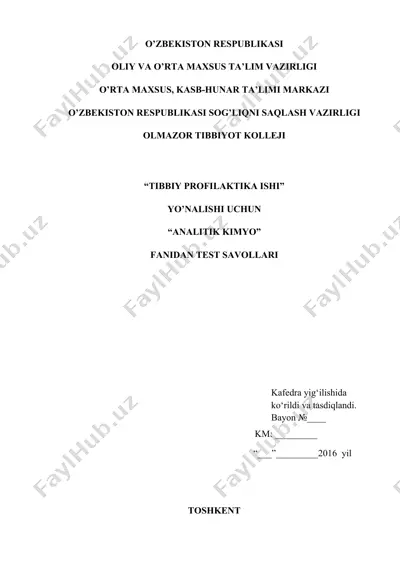 "tibbiy profilaktika ishi" — DOCX