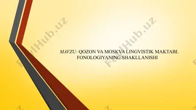 qozon va moskva lingvistik maktabi. fonologiyani shakllanishi — PPTX