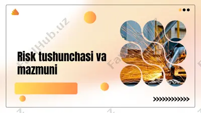 risk tushunchasi va mazmuni — PPTX