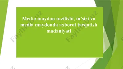 media va kommunikatsiya texnologiyalari — PPTX