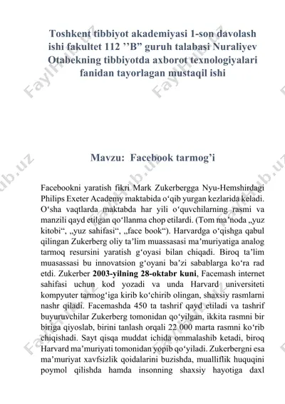 facebook tarmog’i — DOCX