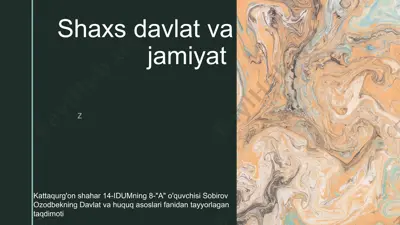 shaxs davlat va jamiyat — PPTX