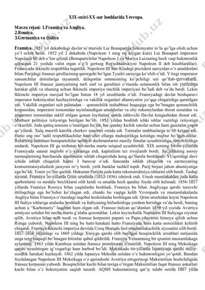 fransiya va angliya — PDF