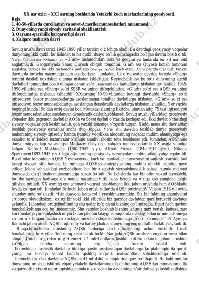 sovuq urushi davri tarixi 1945-1990 — PDF