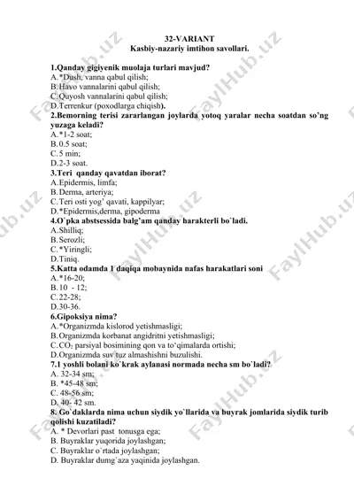 kasbiy-nazariy imtihon savollari — DOCX