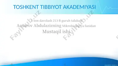 endogen parazitar kasalliklar — PPTX