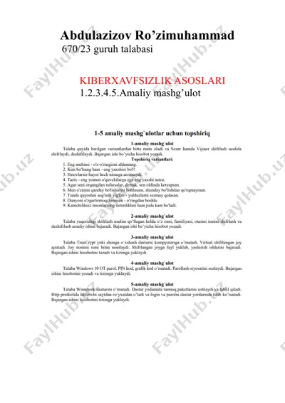 kiberxavfsizlik asoslari — PDF